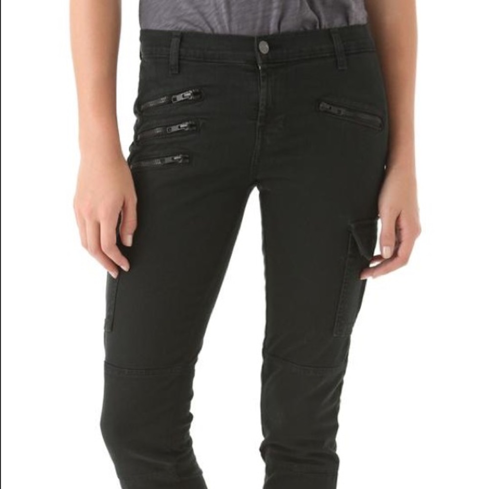 Jbrand Bronx Moto Mid Rise Skinny Jeans